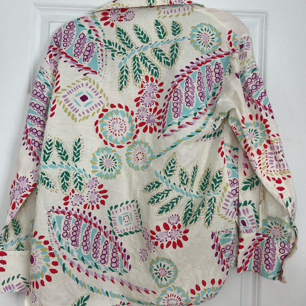 Colorful Patterned Button-Up Shirt - Picture 2 of 2